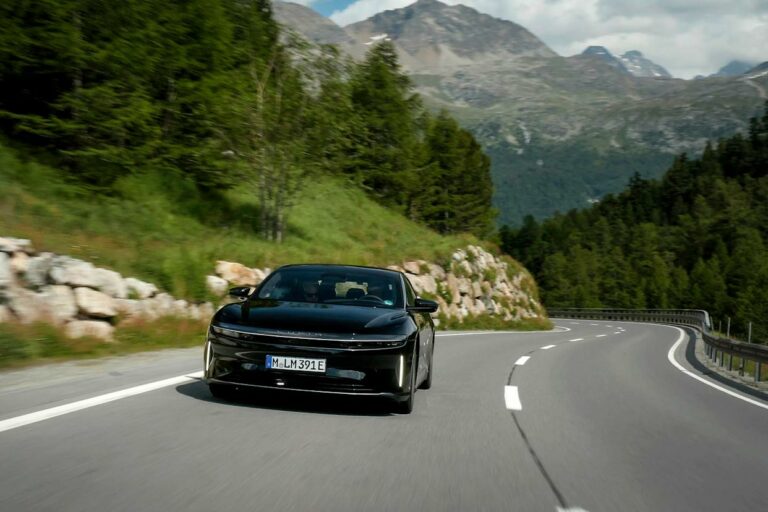 Lucid Air Grand Touring on the road for its Guinness-certified electric range record