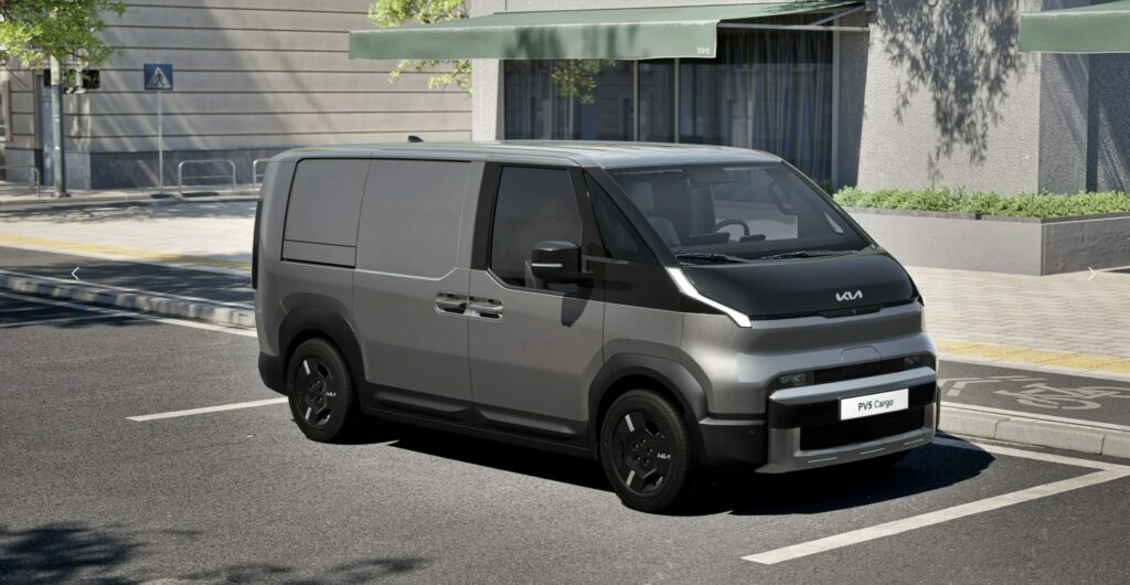 The Kia PV5 modular electric utility vehicle presented at Kia EV Day 2025