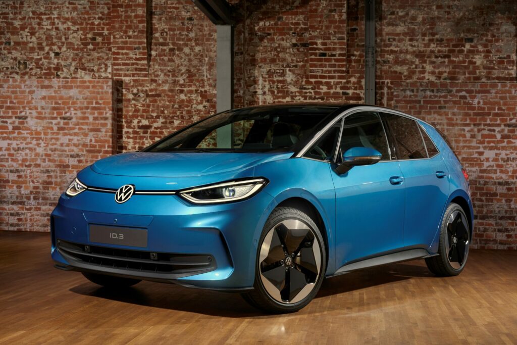 Shot of the Volkswagen ID.3 against a neutral background