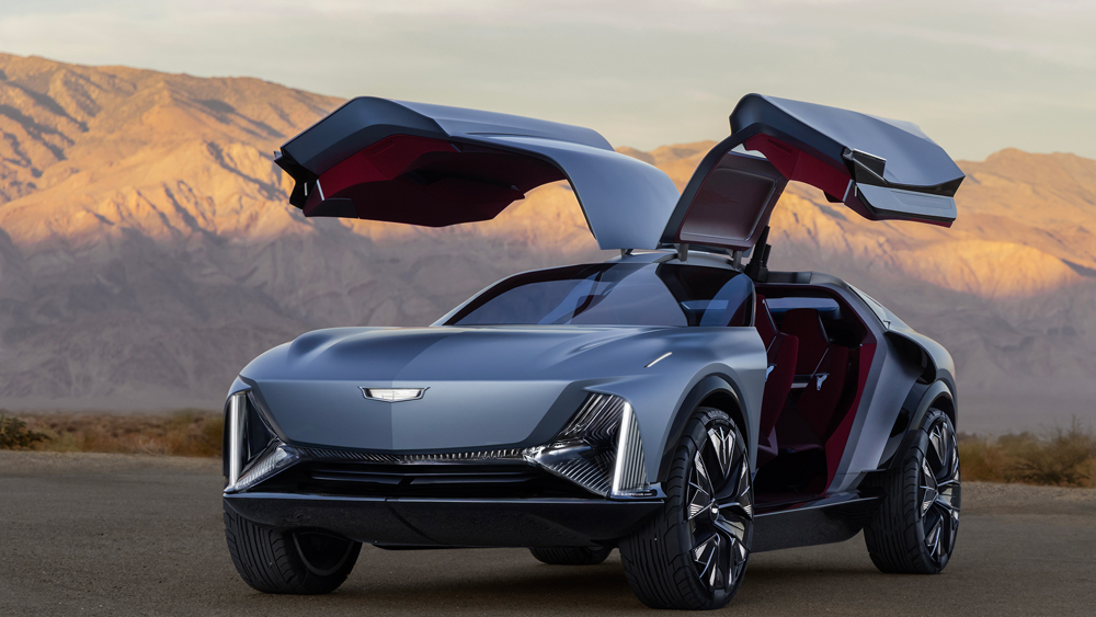 Cadillac Elevated Velocity concept, an electric SUV coupe with a spectacular, futuristic design