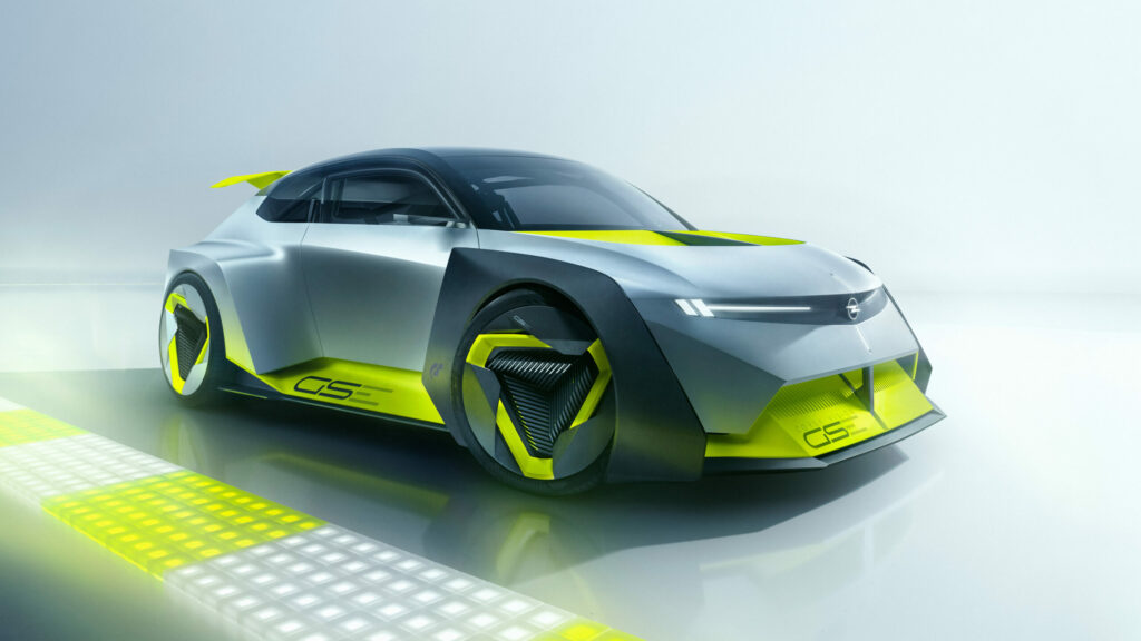 Opel Corsa GSE Vision Gran Turismo 2025, vue extérieure du concept-car électrique sportif