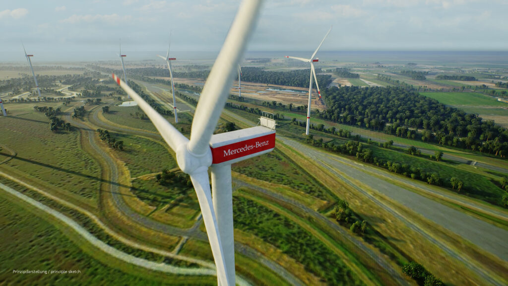 mercedes benz 2027 wind turbines