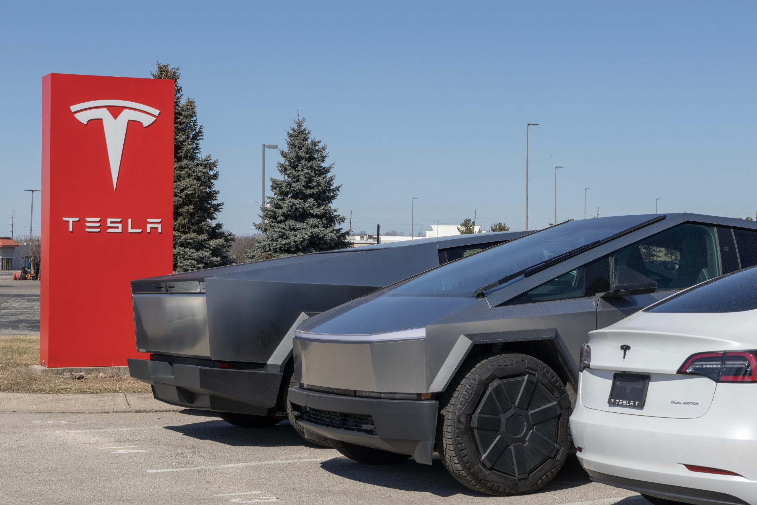 Tesla electric cars on European streets 2025