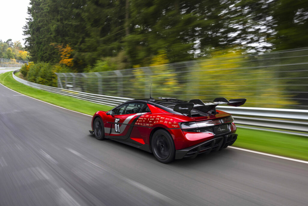 YANGWANG U9 Xtreme in motion rear view on track