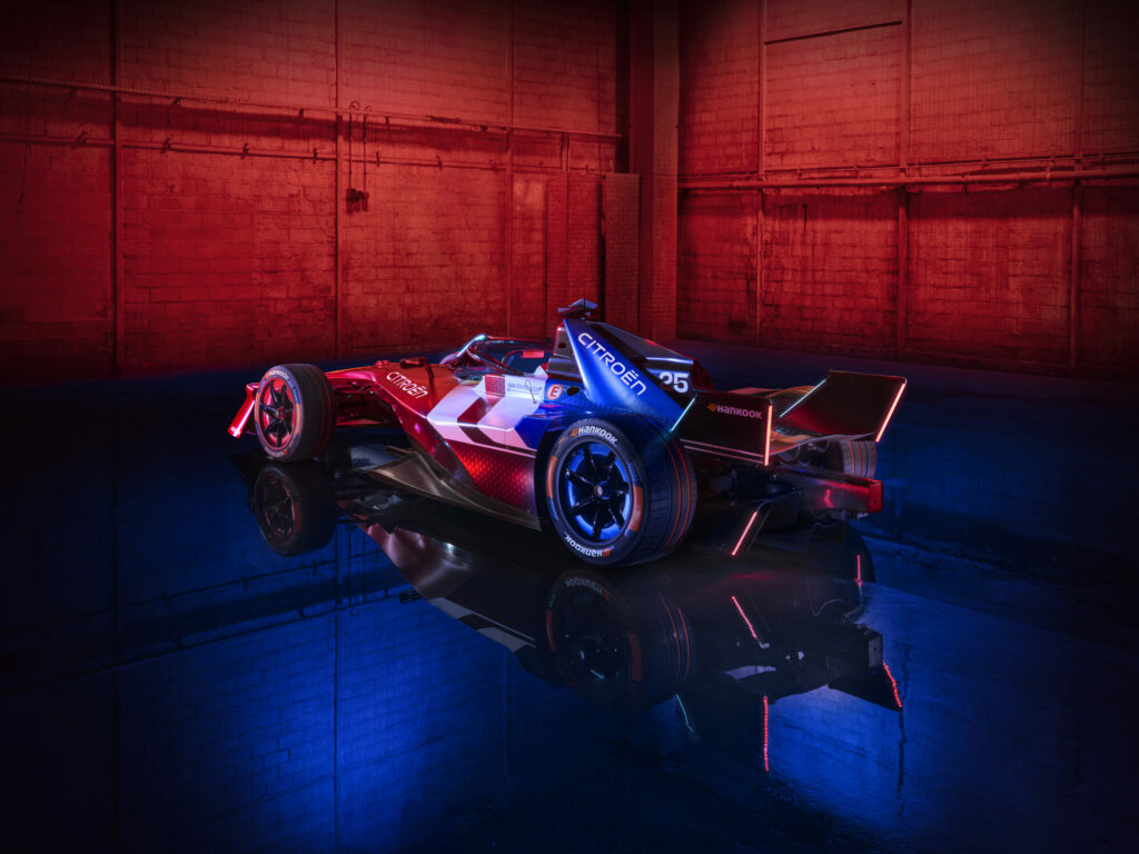 Vue arrière de la monoplace GEN3 Evo Citroën en Formula E