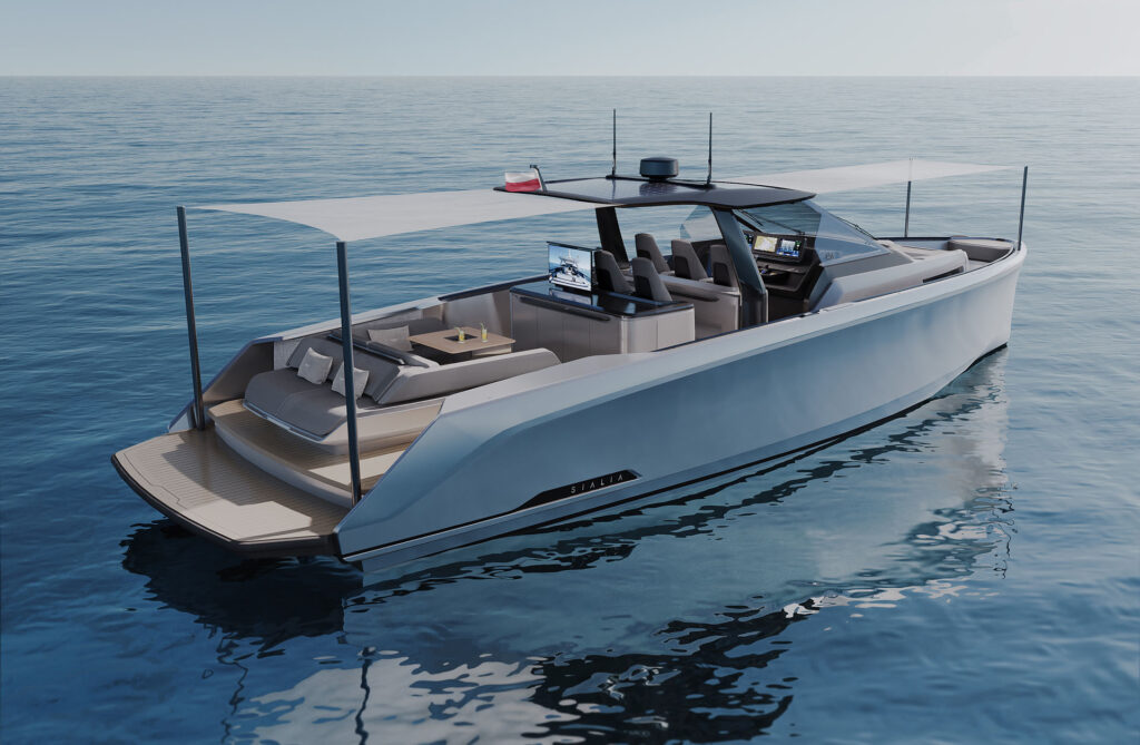 Sialia 45 yacht électrique vue rapprochée du profil