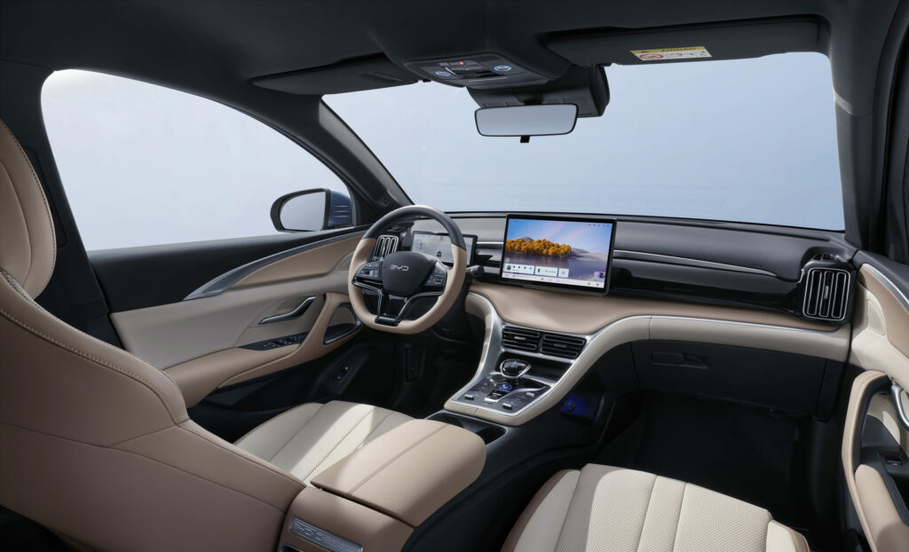 BYD interior, dashboard and touchscreen