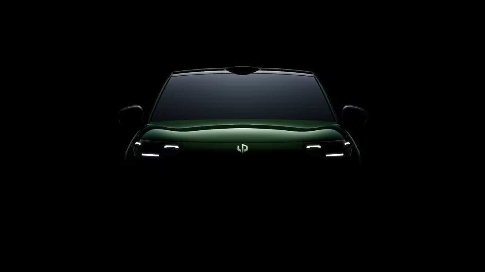 Front of the Leapmotor A10 still hidden in the shadows