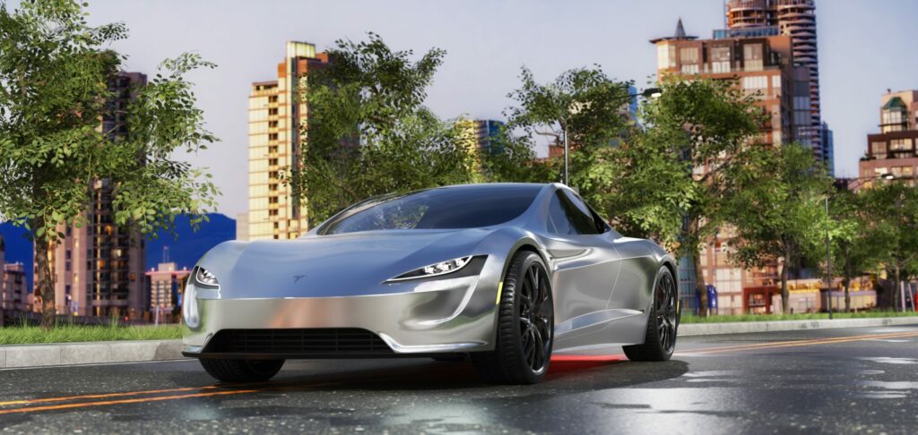 Voiture Tesla stationnée dans une rue de Vancouver