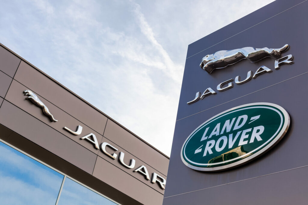 Jaguar and Land Rover logos side by side